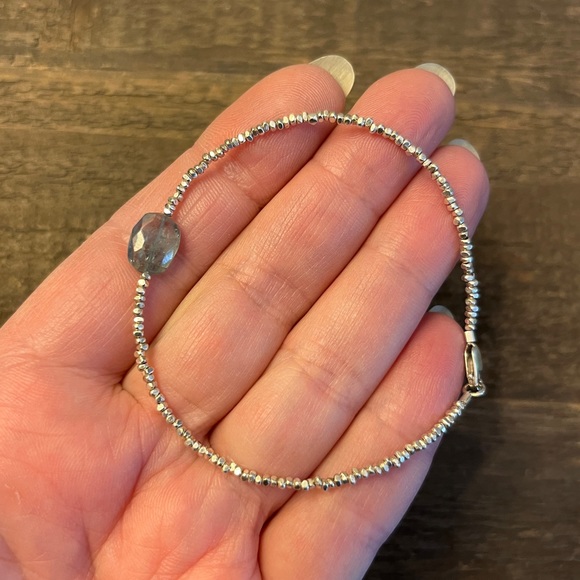 Blue Tourmaline & Sterling Bracelet - Picture 2 of 4